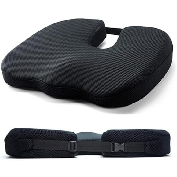Ultimate Comfort Memory Foam Seat Cushion – Ergonomic Tailbone & Sciatica Relief - Picture 1 of 4